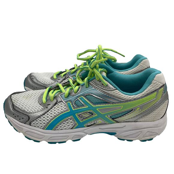 ASICS Gel-Contend 2 Women's Athletic Sneakers - White/Turquoise/Sharp Green - 7 - Picture 4 of 11